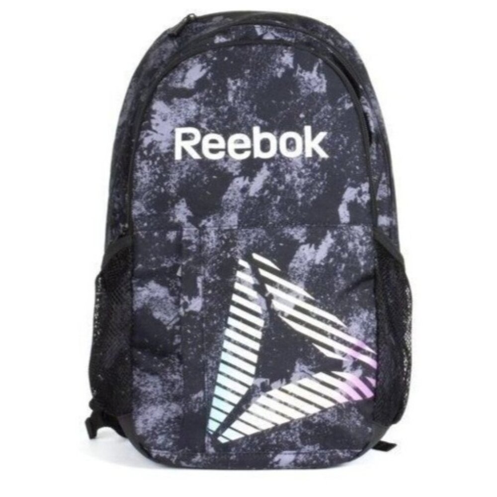 Reebok Ocean Unisex Black Purple 17.5" Backpack Daypack Rucksack School Work